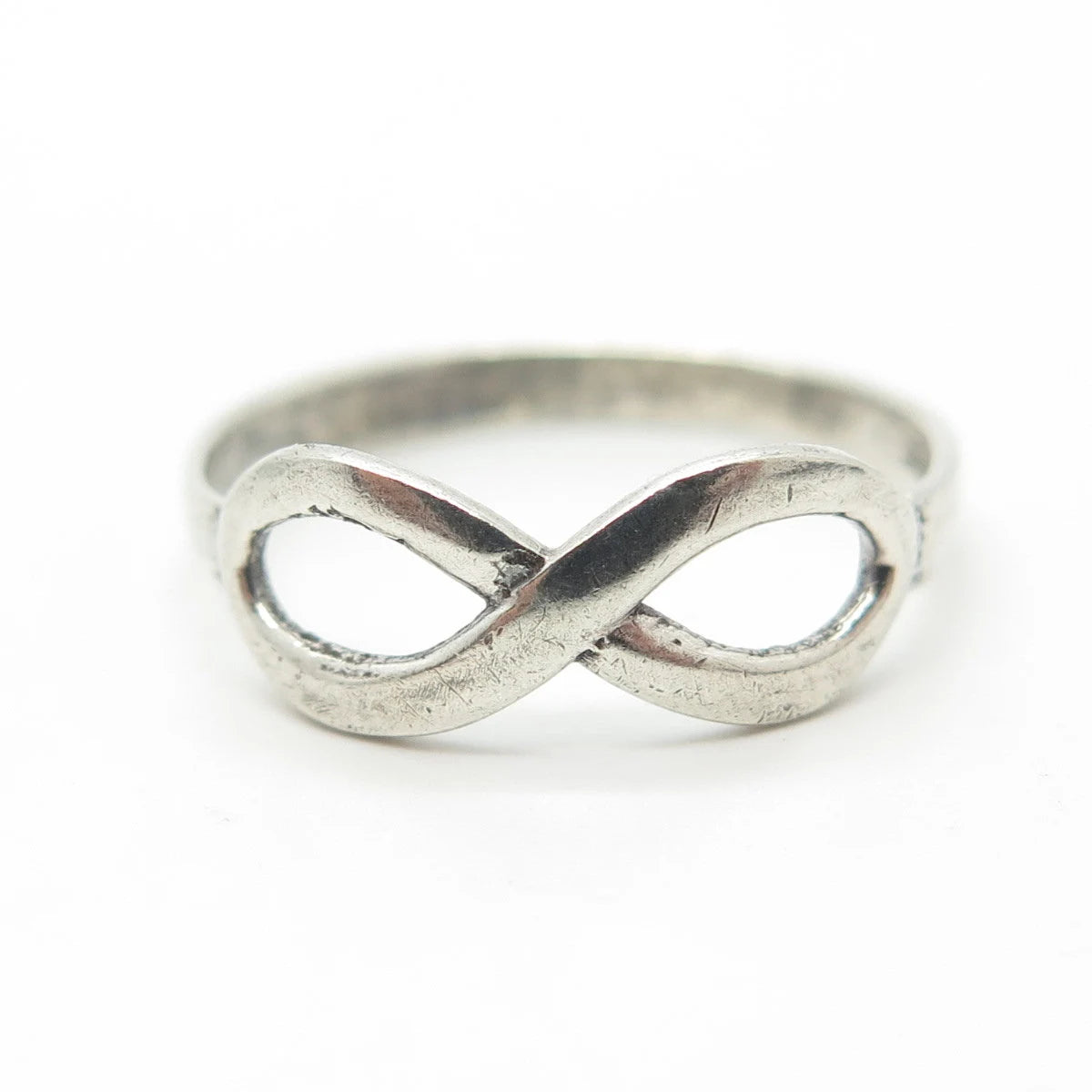 925 Sterling Silver Vintage Infinity Ring Size 7.75