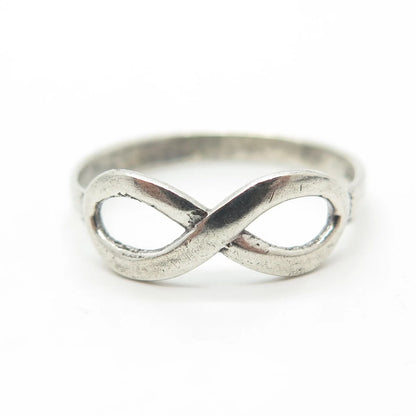 925 Sterling Silver Vintage Infinity Ring Size 7.75