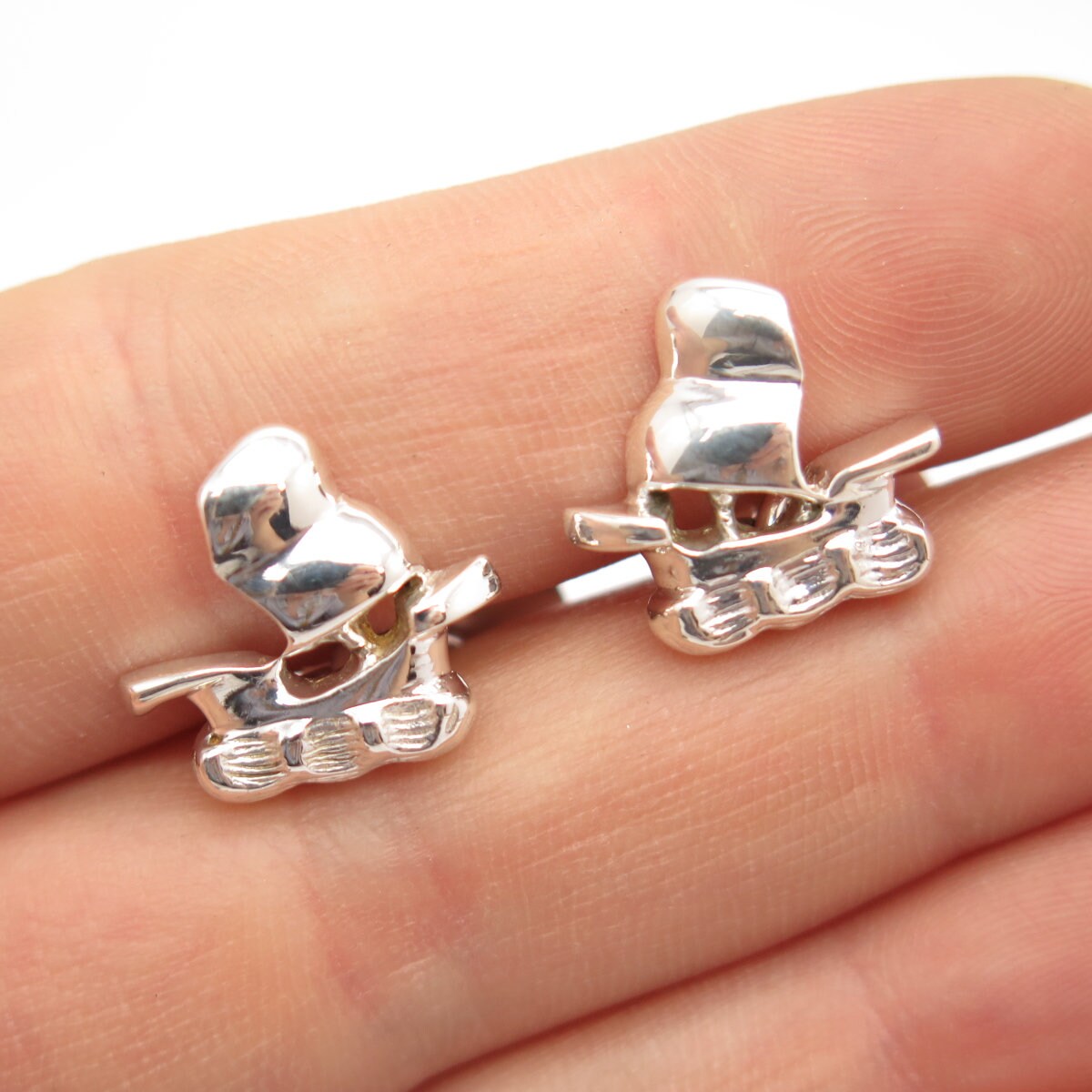 925 Sterling Silver Vintage Sail Boat Cufflinks