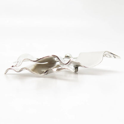 925 Sterling Silver Vintage Mexico Modernist Fish Pin Brooch