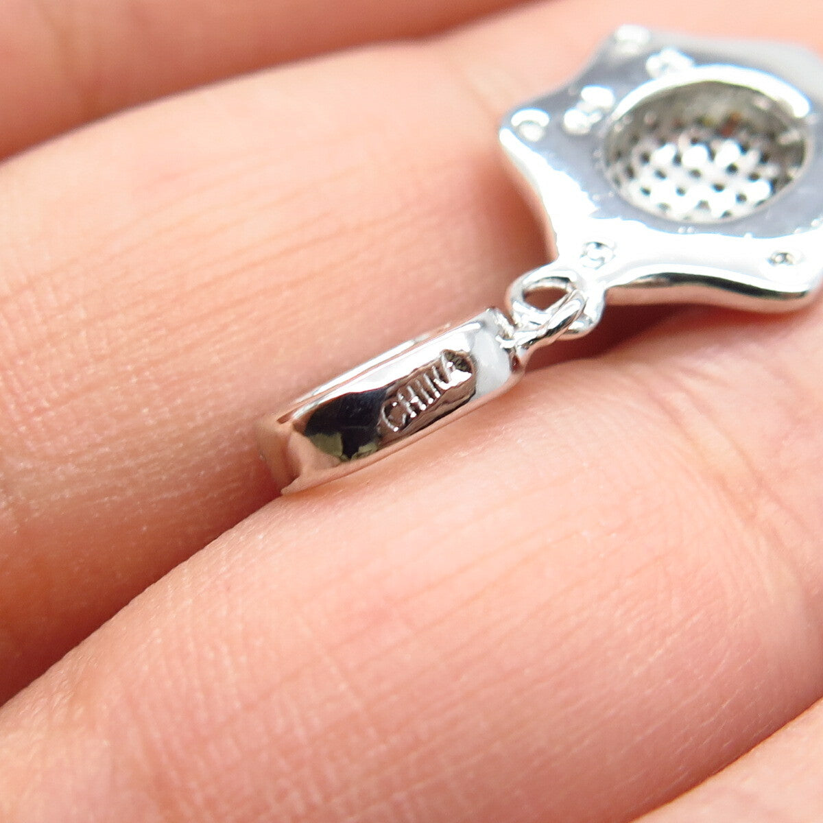 925 Sterling Silver Pave C Z Pendant
