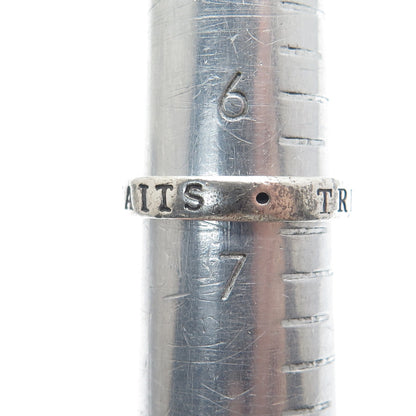925 Sterling Silver Vintage True Love Waits Band Ring Size 6.75
