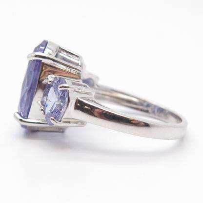 925 Sterling Silver Lavender C Z Ring Size 9