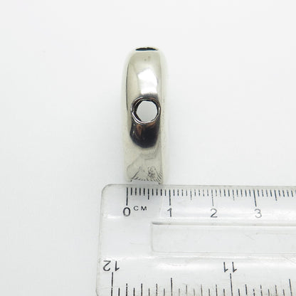 925 Sterling Silver Vintage Southwestern Native Bear Slide Pendant