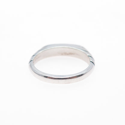 CAROLYN POLLACK Old Pawn 925 Sterling Silver Vintage Lapis Inlay Ring Size 5.25