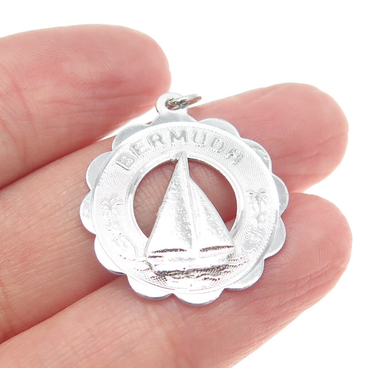 CREA 925 Sterling Silver Vintage "Bermuda" Sailboat Pendant