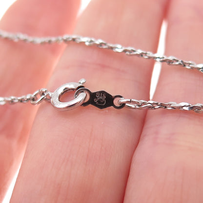 Caco 925 Sterling Silver Vintage S-Shape Chain Necklace 16"