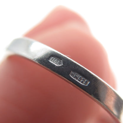 925 Sterling Silver Vintage European Round-Cut C Z Engagement Ring Size 6