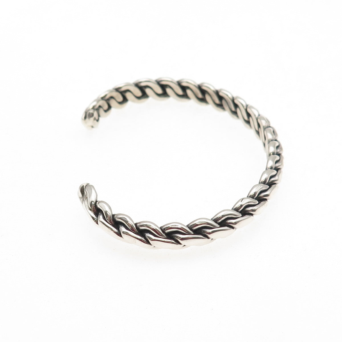 Old Pawn 925 Sterling Silver Vintage Southwestern Adjustable Cuff Bracelet 6"