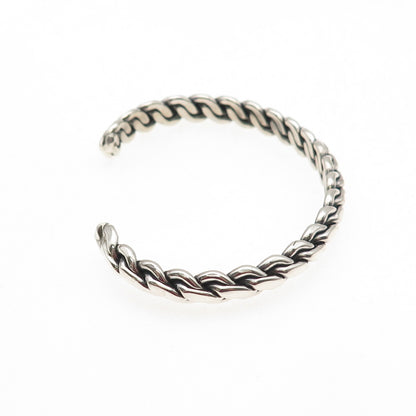 Old Pawn 925 Sterling Silver Vintage Southwestern Adjustable Cuff Bracelet 6"