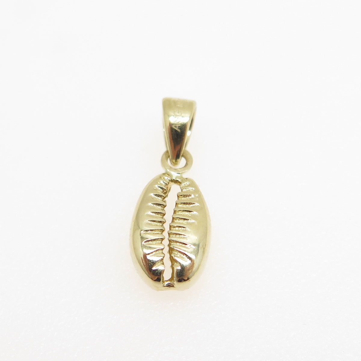 14K Yellow Gold Coffee Bean Minimalist Charm Pendant