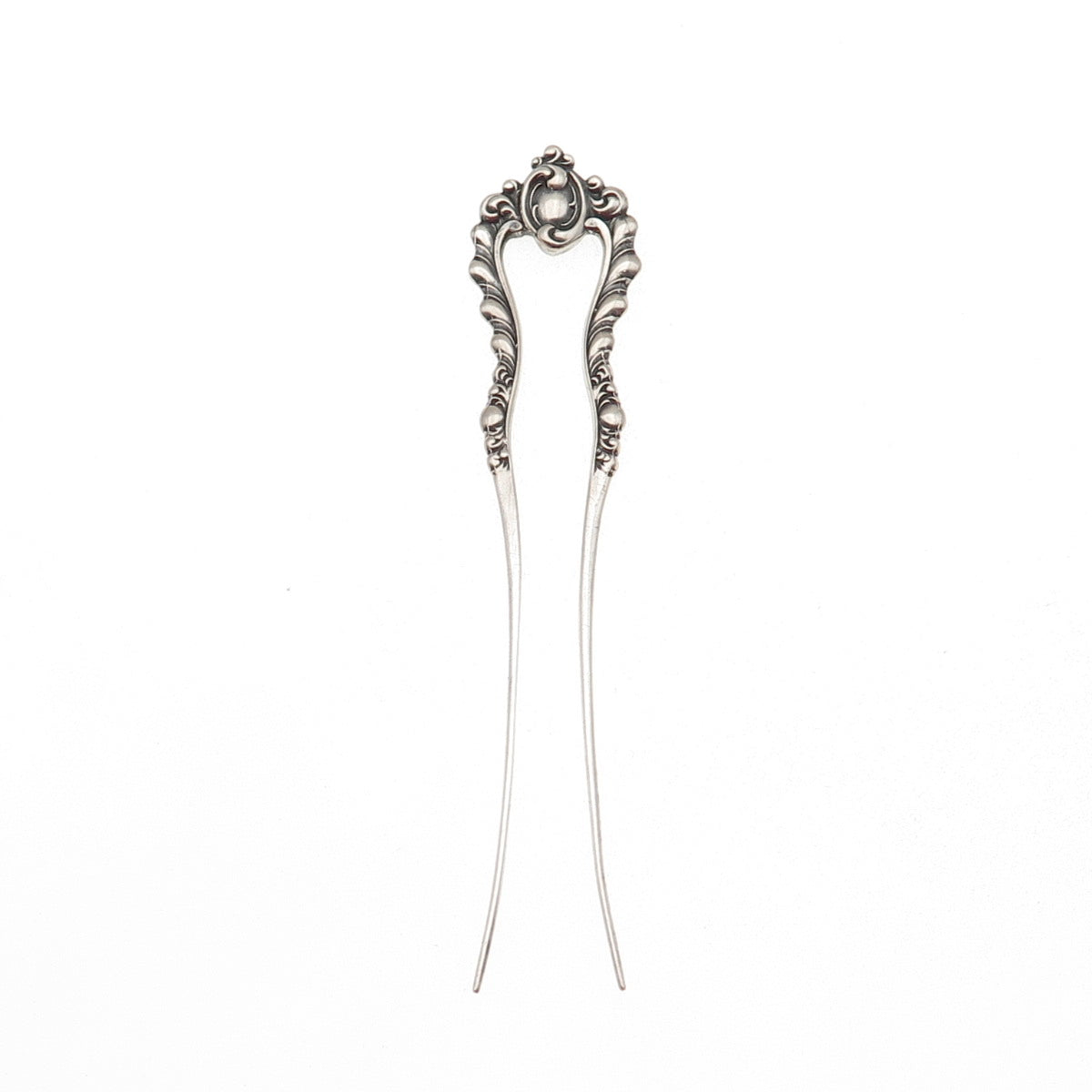 925 Sterling Silver Antique Victorian Oxidized Hair Fork