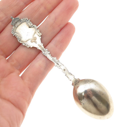 925 Sterling Antique 1901 Canada Enamel St. Paul's Church Halifax Coffee Spoon
