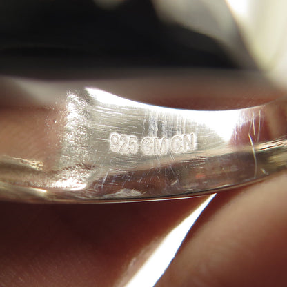 925 Sterling Silver Princess-Cut Shaped C Z Ring Size 9.25