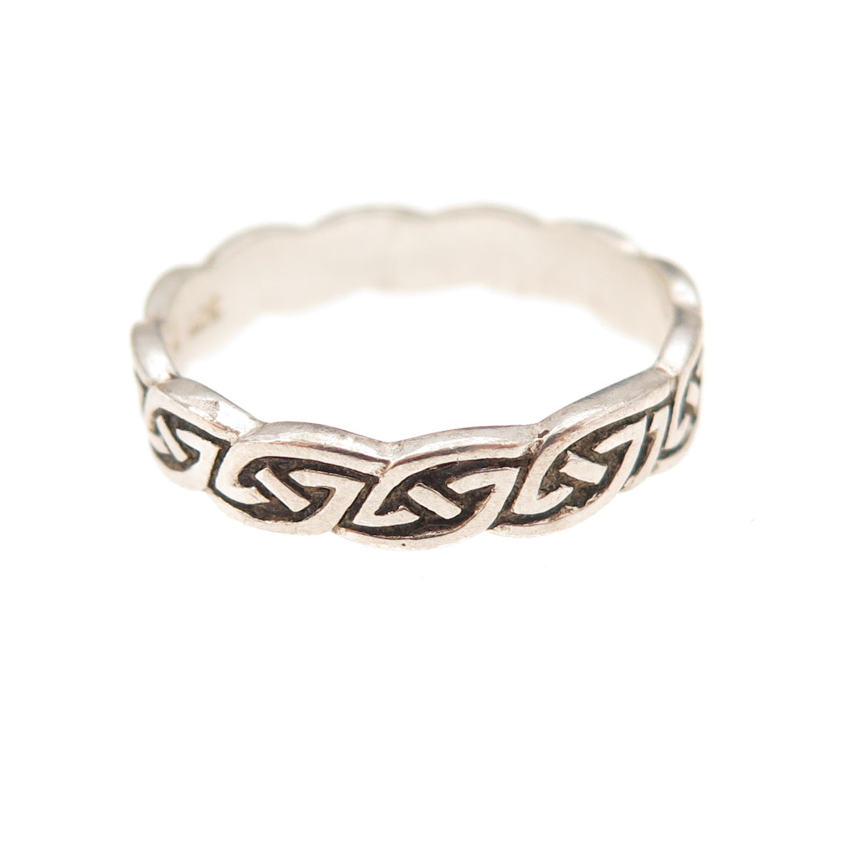 Avon & RJ Graziano 925 Sterling Silver Vintage Celtic Knot Band Ring Size 6.25
