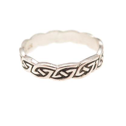 Avon & RJ Graziano 925 Sterling Silver Vintage Celtic Knot Band Ring Size 6.25