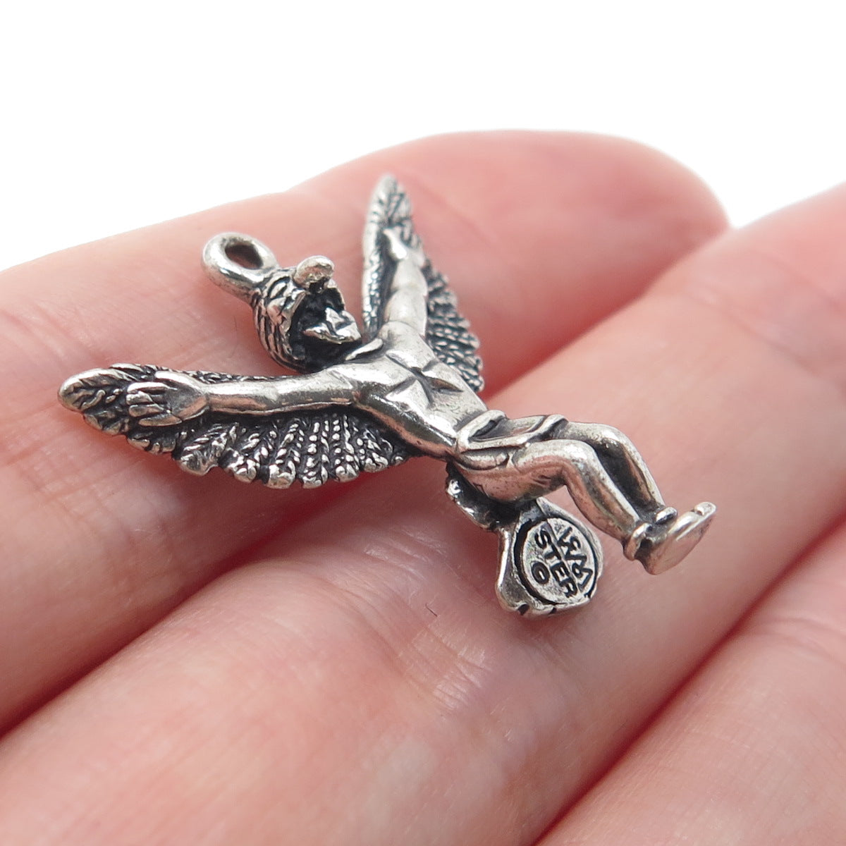 WHEELER MFG CO Sterling Silver Vintage Southwest Eagle Dancer Minimalist Pendant