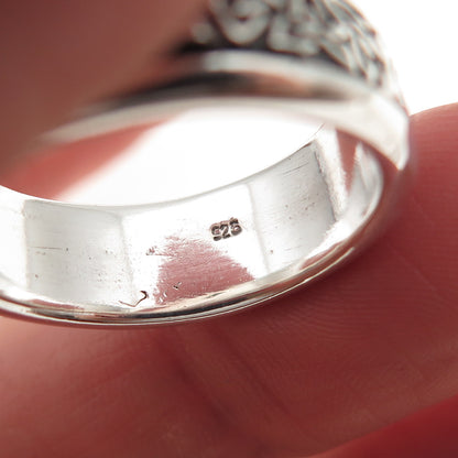 925 Sterling Silver Vintage Celtic Trinity Rotating Band Ring Size 9