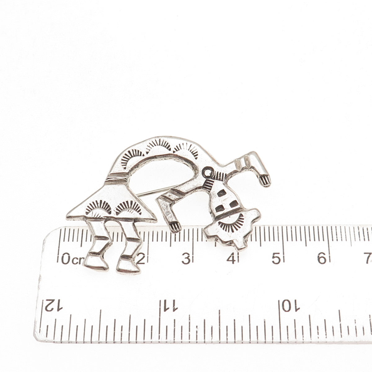Sherry Sandoval Navajo Old Pawn Sterling Silver Vintage Kachina Doll Pin Brooch