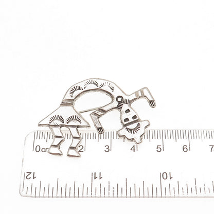 Sherry Sandoval Navajo Old Pawn Sterling Silver Vintage Kachina Doll Pin Brooch