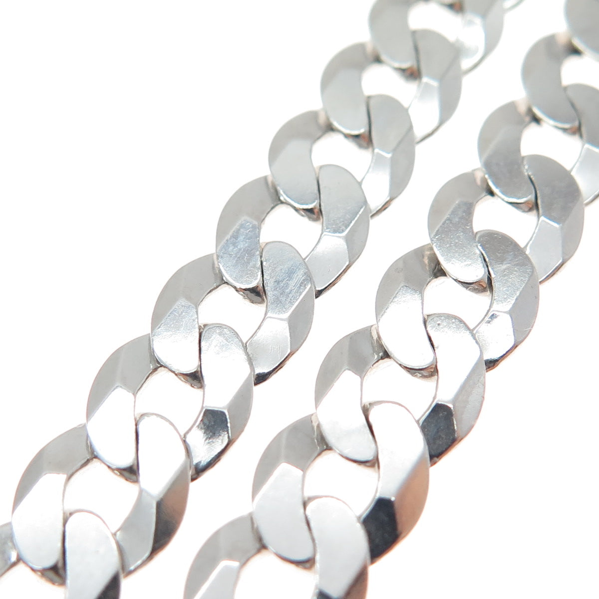 925 Sterling Silver Italy Curb Chain Necklace 24"