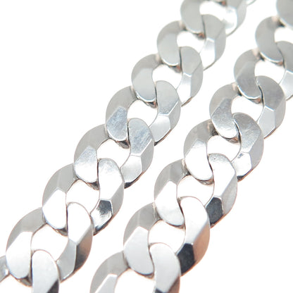 925 Sterling Silver Italy Curb Chain Necklace 24"