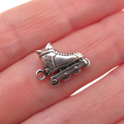 Sunwest 925 Sterling Silver Vintage Rollerblade Skate Mini Charm Pendant