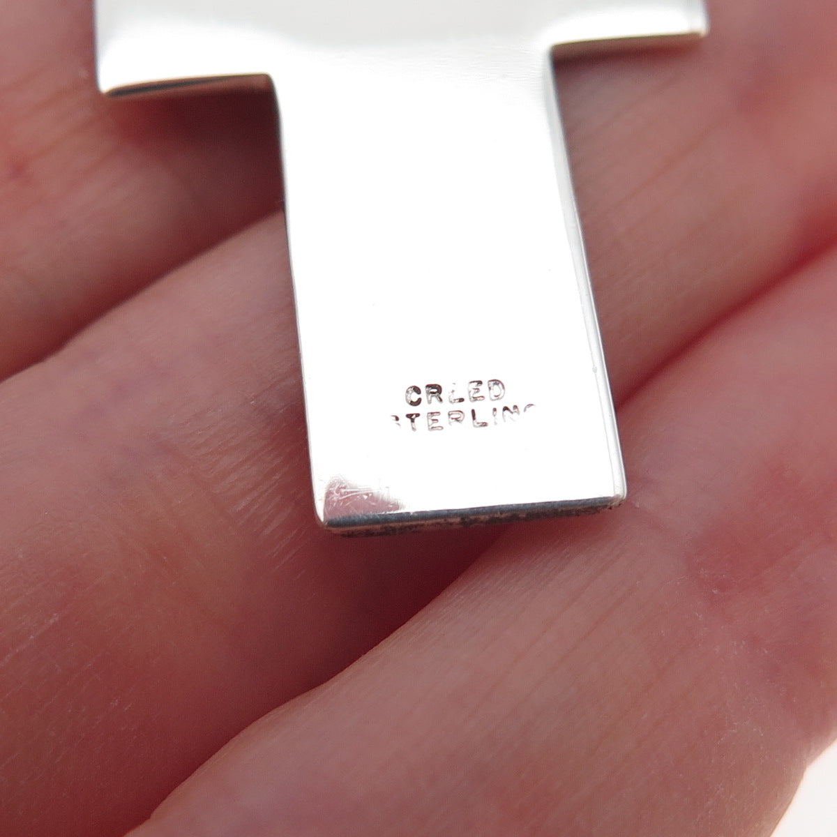 Creed 925 Sterling Silver Vintage Enamel Chi-Rho Cross Charm Pendant
