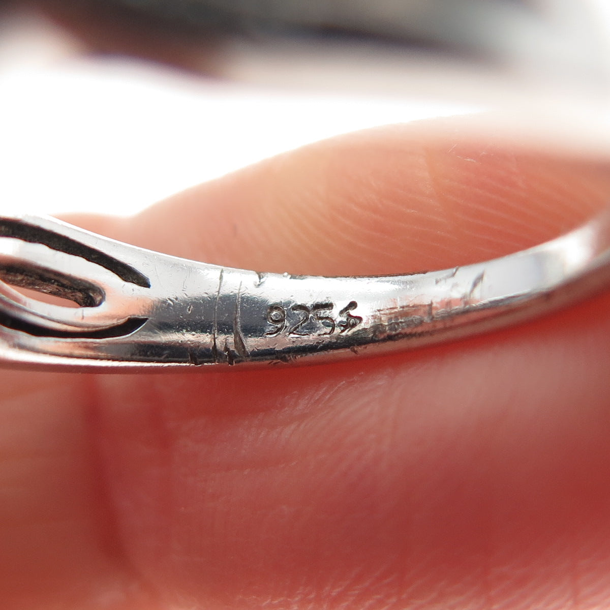 925 Sterling Silver Real Round-Cut Diamond Infinity Promise Ring Size 7