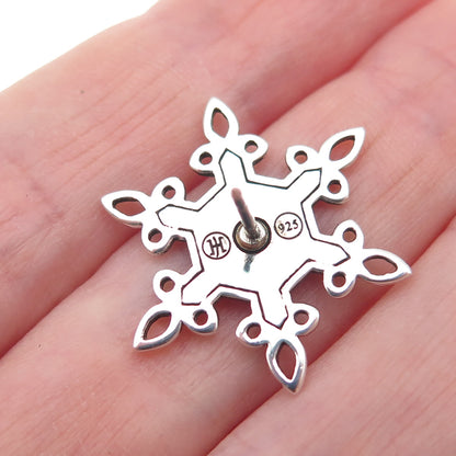JOHN HARDY 925 Sterling Silver Snowflake Tie Tack / Lapel Pin