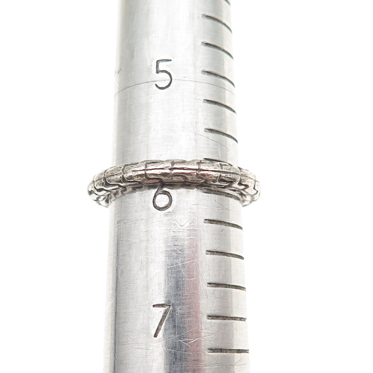 SAJEN 925 Sterling Silver Vintage Real Blue Topaz Modernist Oxidized Ring Size 6