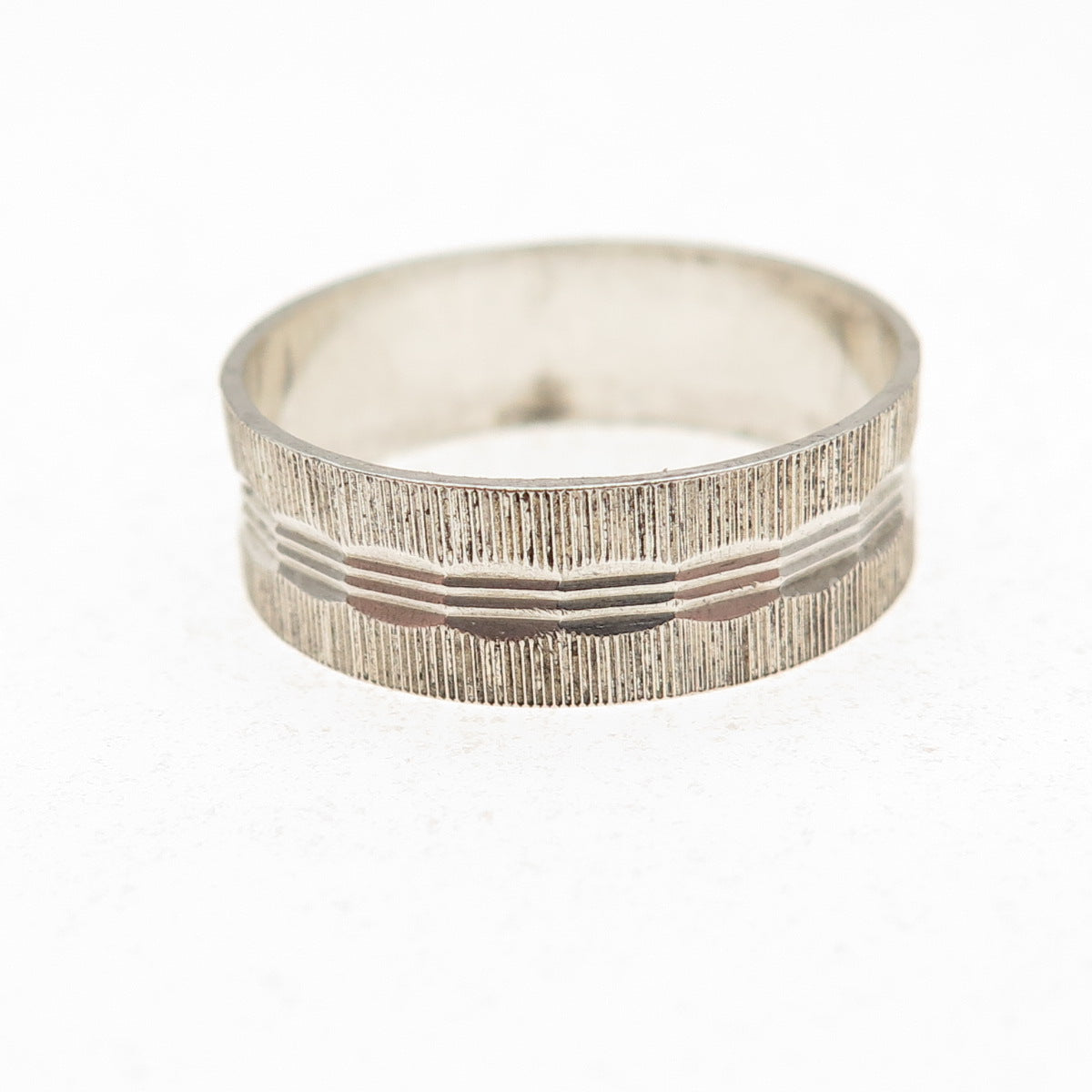 McGrath Hamin 925 Sterling Silver Vintage Textured Band Ring Size 7.75