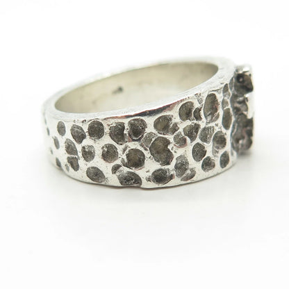 925 Sterling Silver Vintage Cross Religious Theme Ring Size 8.75