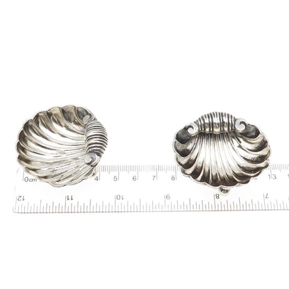 Henry Matthews Sterling Antique 1897 Birmingham SET of 2 Seashell Caviar Dishes