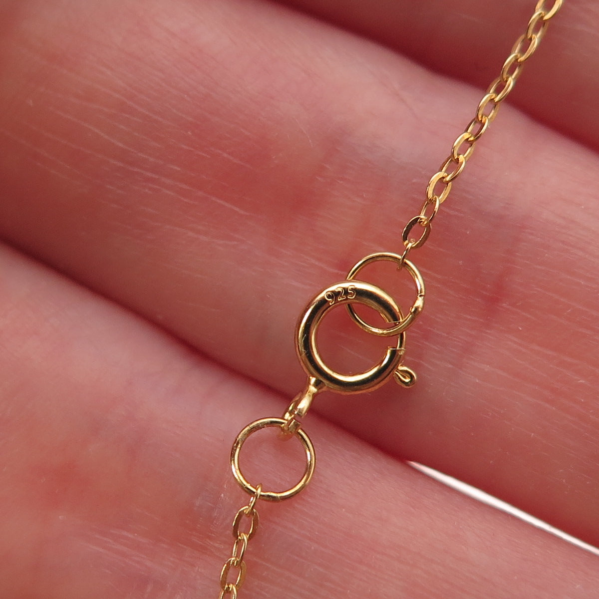 925 Sterling Silver Gold Plated Real Tanzanite Cable Chain Necklace 18"