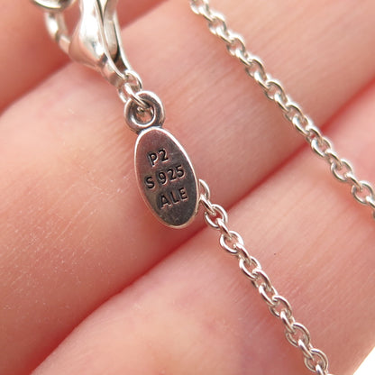 Pandora 925 Sterling Silver Cable Chain Necklace 16-18"