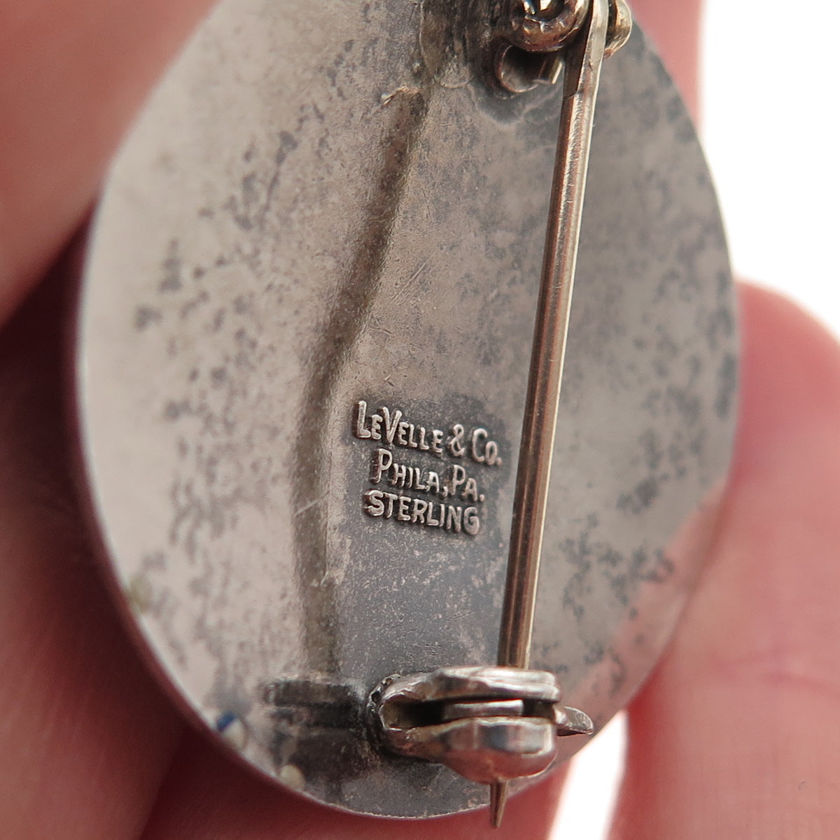 LeVelle & Co. 925 Sterling Antique WWII Enamel Air Transport Command Pin Brooch