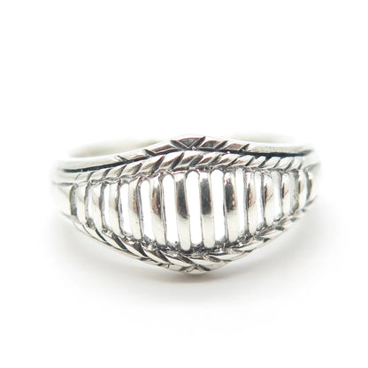 925 Sterling Silver Vintage Fence Ring Size 5