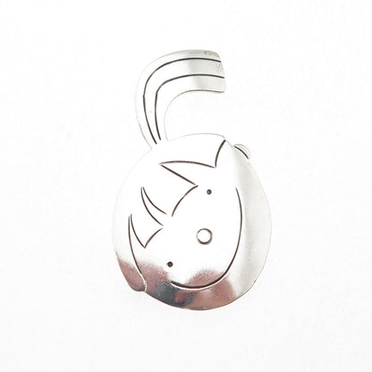 925 Sterling Silver Vintage Mexico Girl Cartoon Character Pin Brooch
