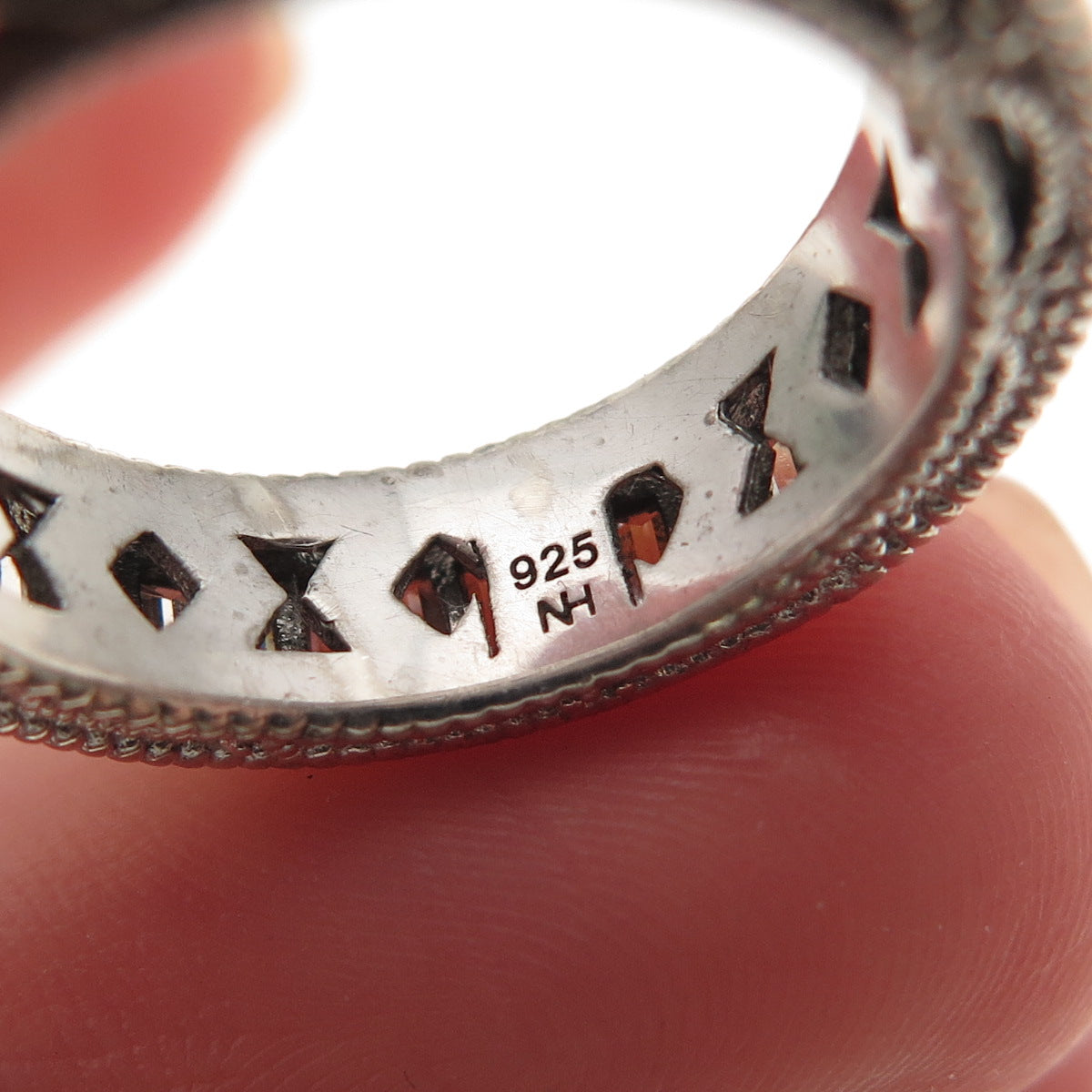 Michael Valitutti Gems En Vogue 925 Sterling C Z Eternity Band Ring Size 7.25