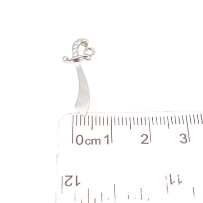 925 Sterling Silver Vintage Sword Charm Pendant