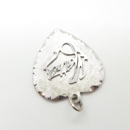 925 Sterling Silver Vintage "Mother" Love Heart Charm Pendant