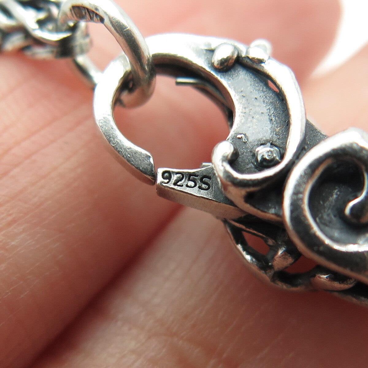 TROLLBEADS LAA 925 Sterling Silver Vintage Wheat Link Bracelet 8.5"