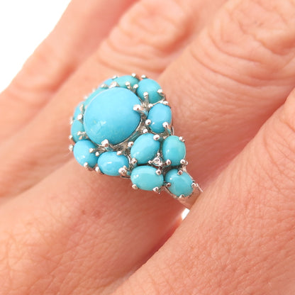 Chuck Clemency 925 Sterling Silver Real Sleeping Beauty Turquoise Ring Size 8