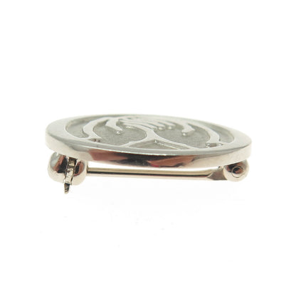 925 Sterling Silver Vintage Enamel Allstate Insurance Logo Pin Brooch