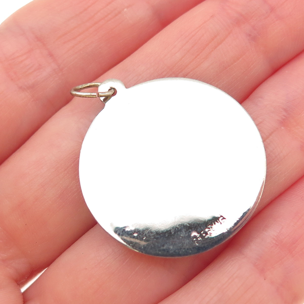 925 Sterling Silver Vintage Rhinestone Grand Mother Flower Charm Pendant