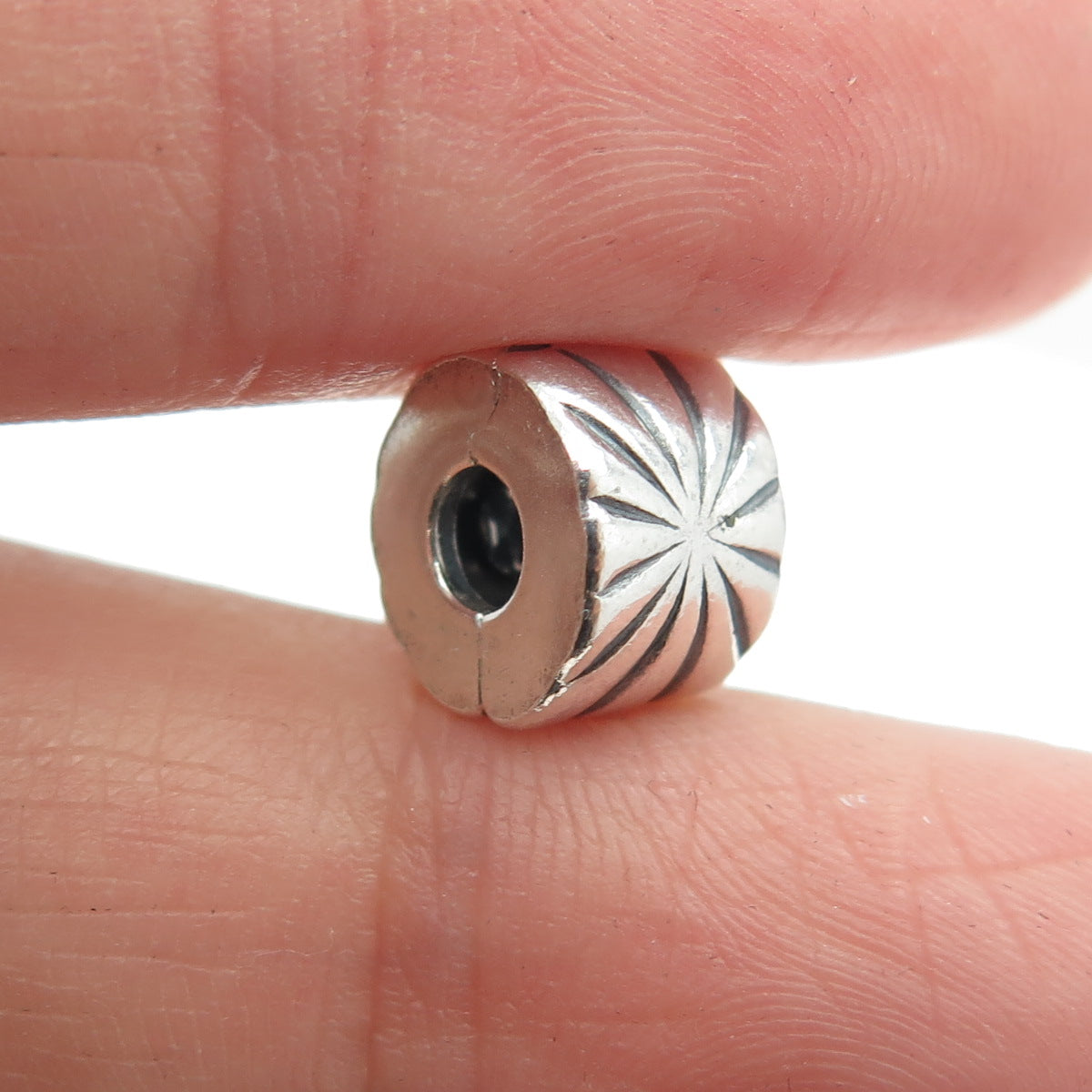 PANDORA 925 Sterling Silver Sunburst Clip Charm