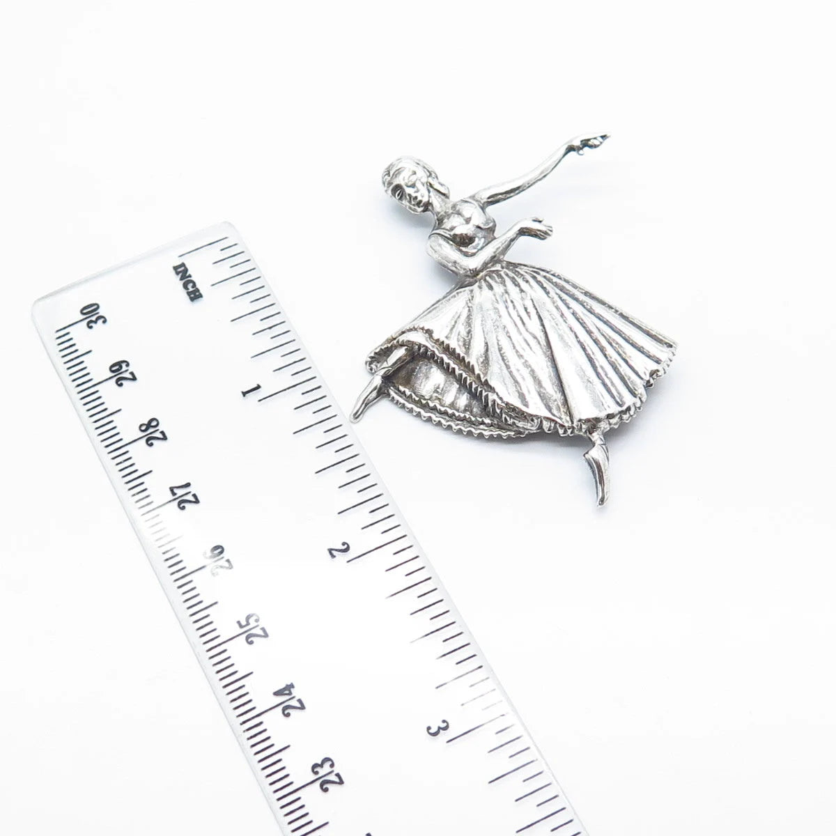 925 Sterling Silver Antique Lang Ballerina Dancer Girl Pin Brooch