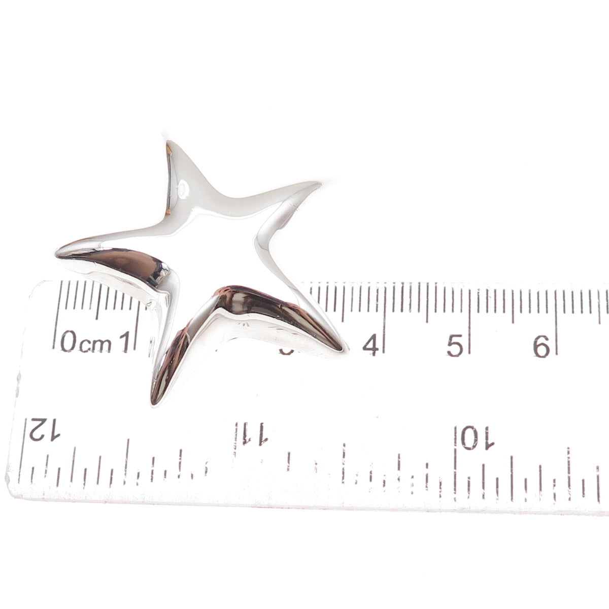 Tiffany & Co. 925 Sterling Silver Vintage Mexico Puffy Star Pin Brooch