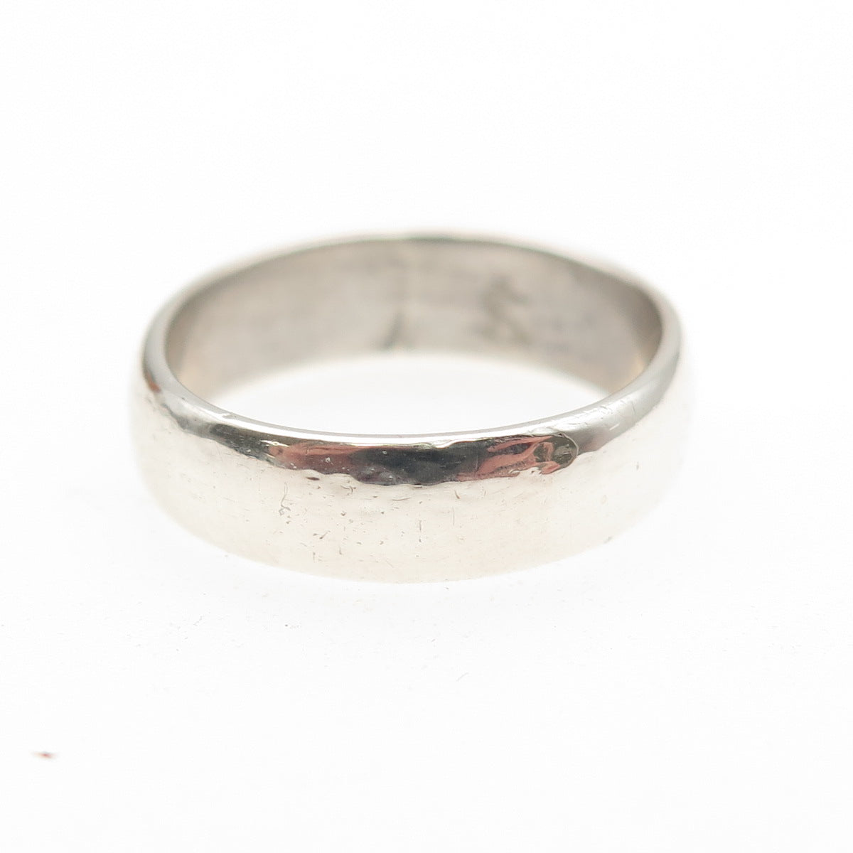 SHUBE 925 Sterling Silver Vintage Classic Wedding Band Ring Size 5.75